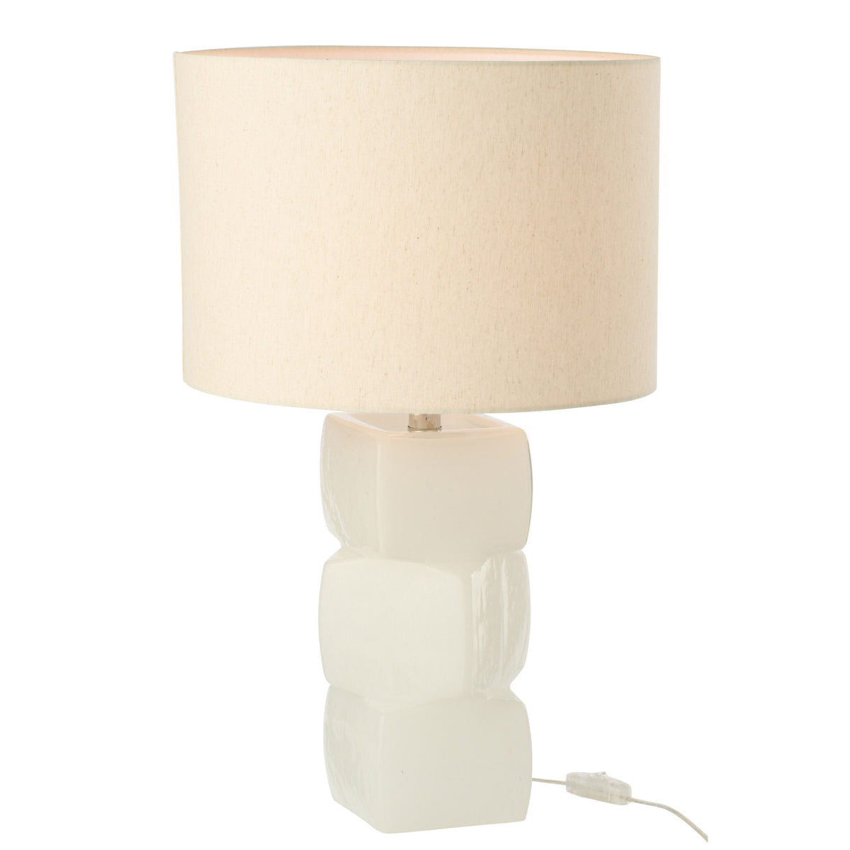 Bordlampe med 3 glaskuber, hvid, J-Line