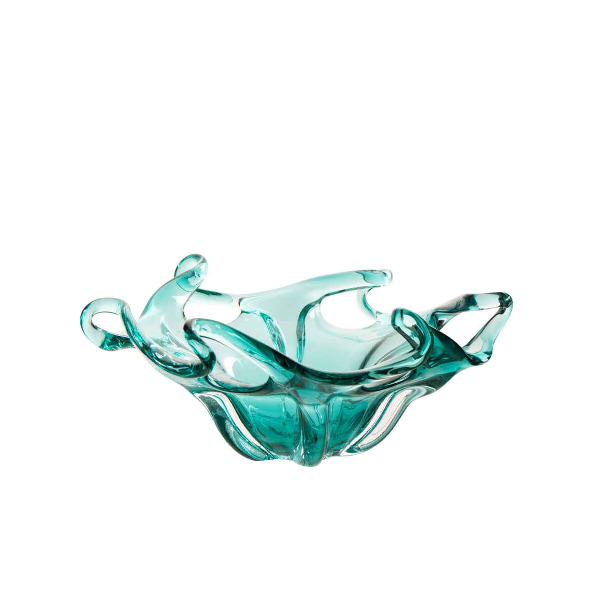 Dekorativ bakke Serena Glas Turkis J-Line