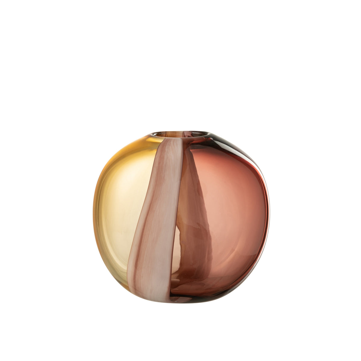 Vase Arun Glas Brun/Gul Small L21,5xB11,5xH21cm J-Line