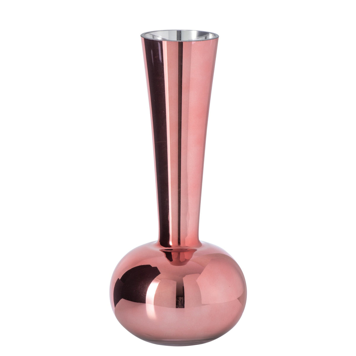 Vase i glas, pink, J-Line