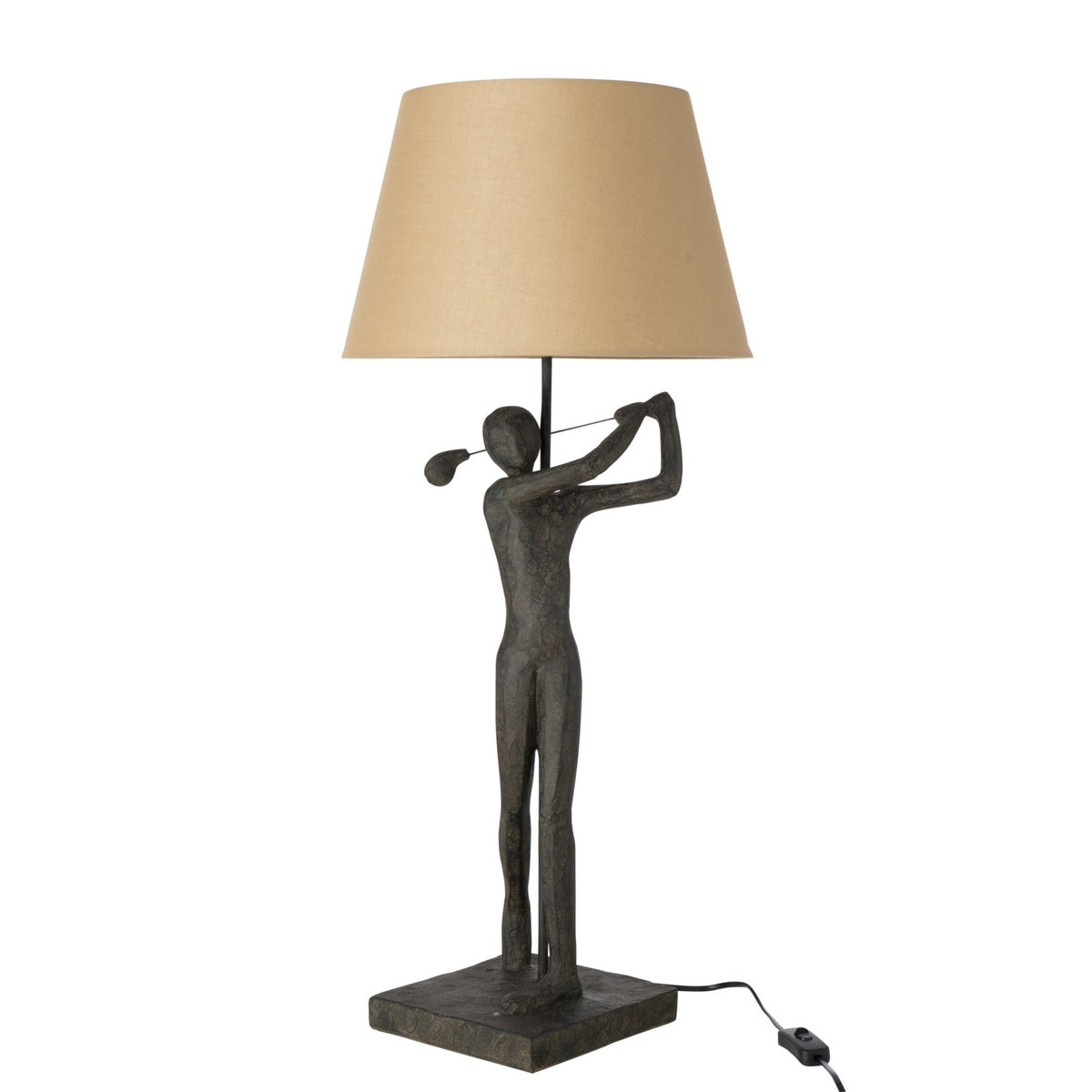 Bordlampe Golfer Polyresin Sort J-Line