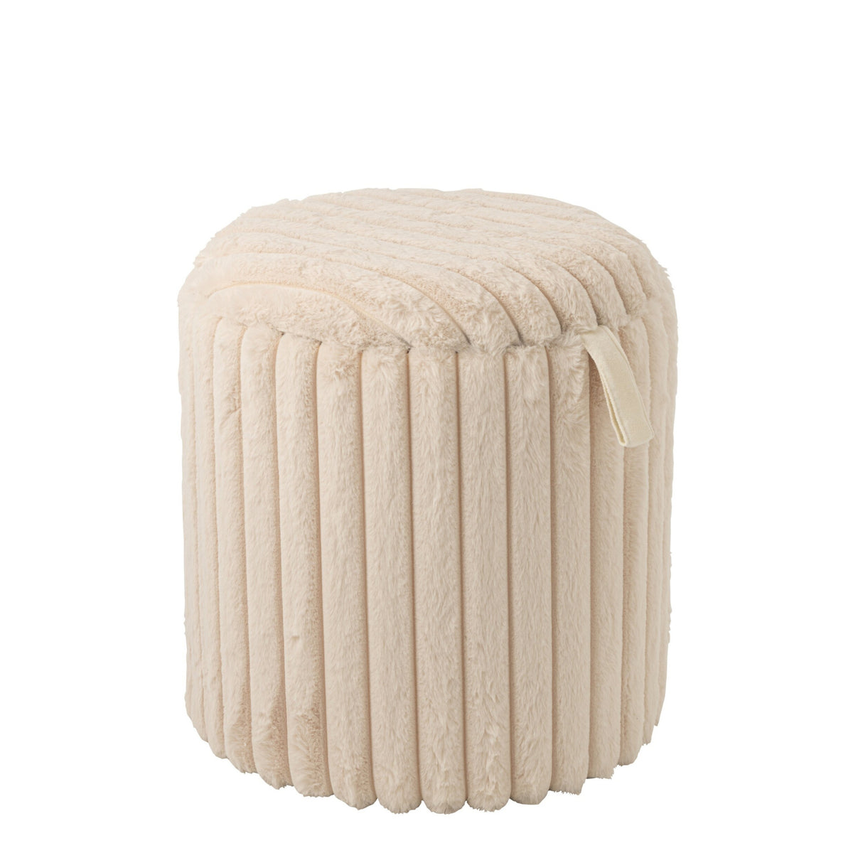 Puf + låg, ribbet MDF, beige, J-Line
