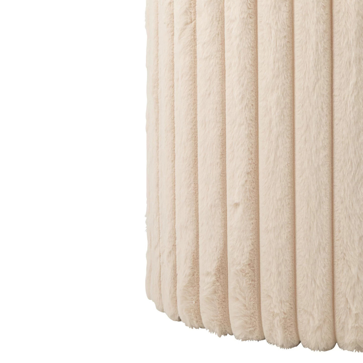 Puf + låg, ribbet MDF, beige, J-Line