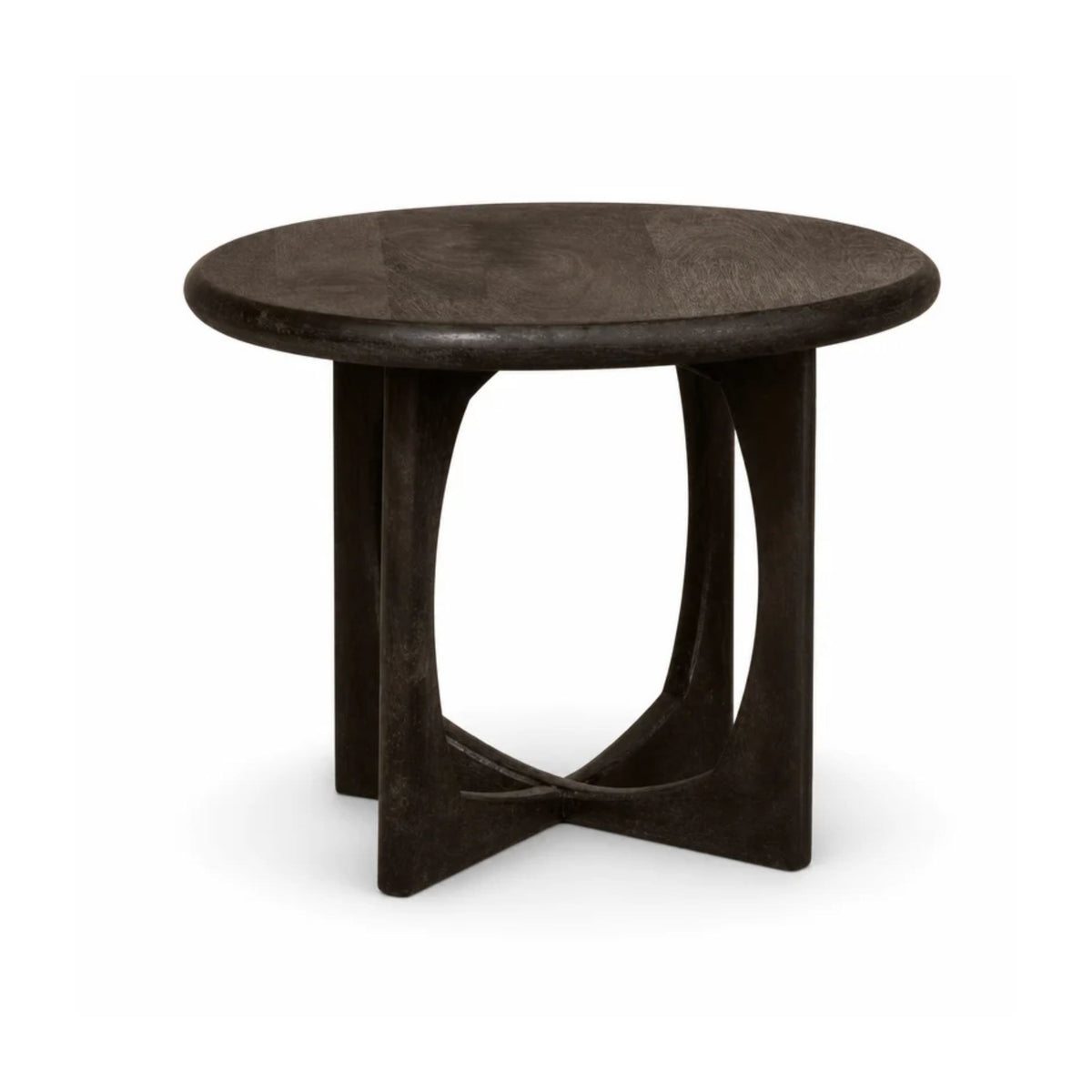 Sidebord Milou i mangotræ, sort, 60 cm – Starfurn