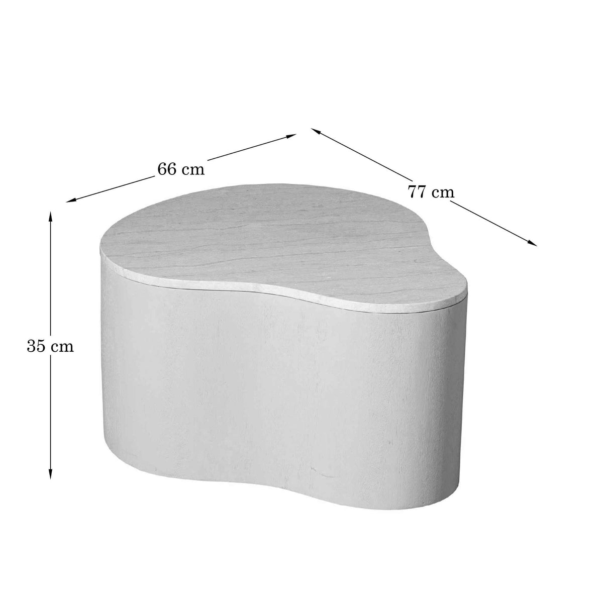 Sofabord Lovi mangotræ brun 77 cm Starfurn