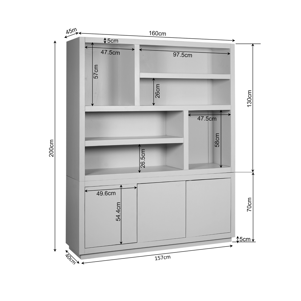 Reolskab Brussel mangotræ brun 160 cm Starfurn