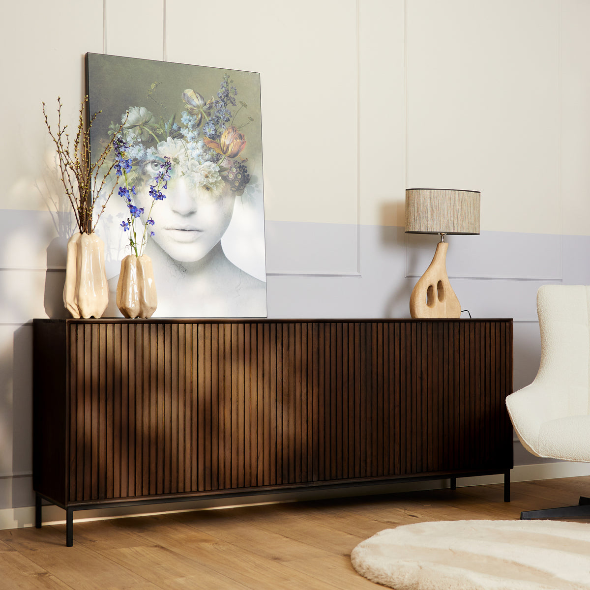 Skænk Madison mangotræ brun 210 cm Starfurn