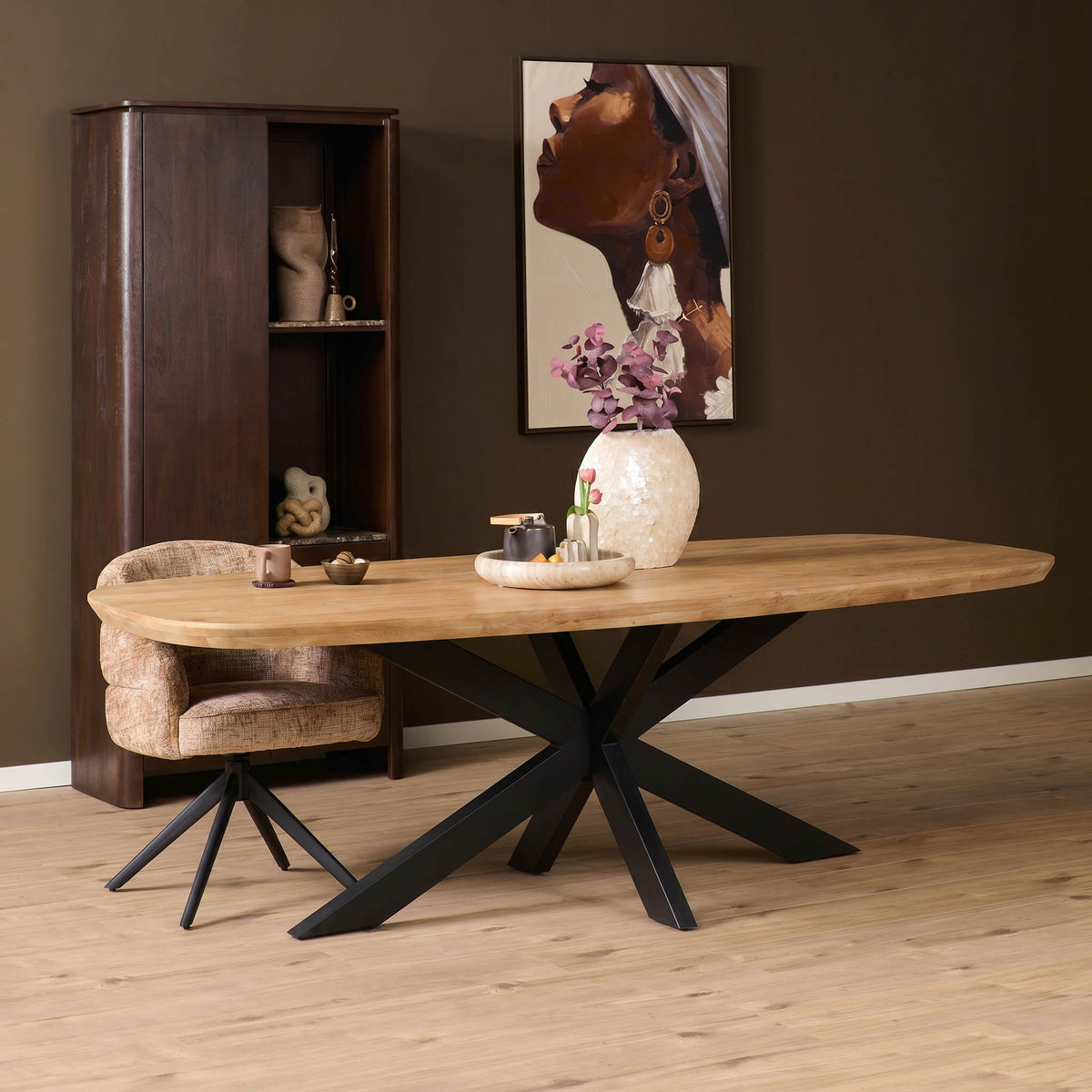 Spisebord Madison naturmangotræ dansk oval 200 cm Starfurn