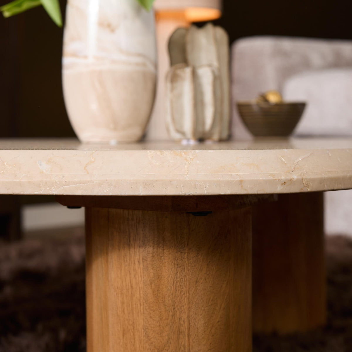 Sidebord Nuvé Botticino-marmor natur 60 cm Starfurn