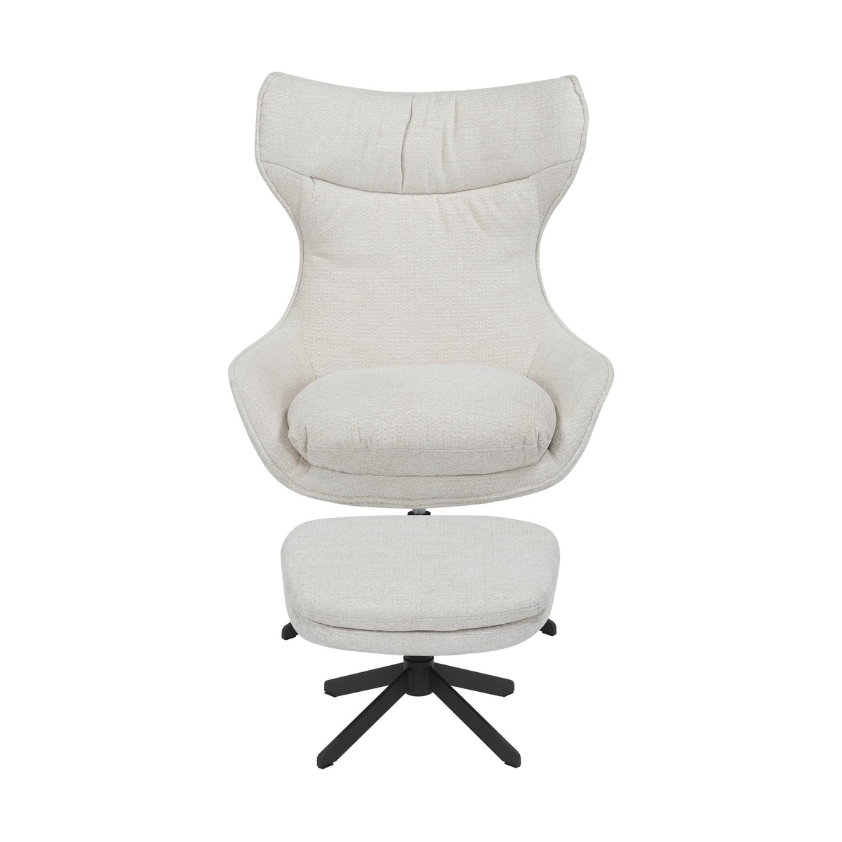Lænestol Olivia, drejelig, stof, offwhite, Starfurn