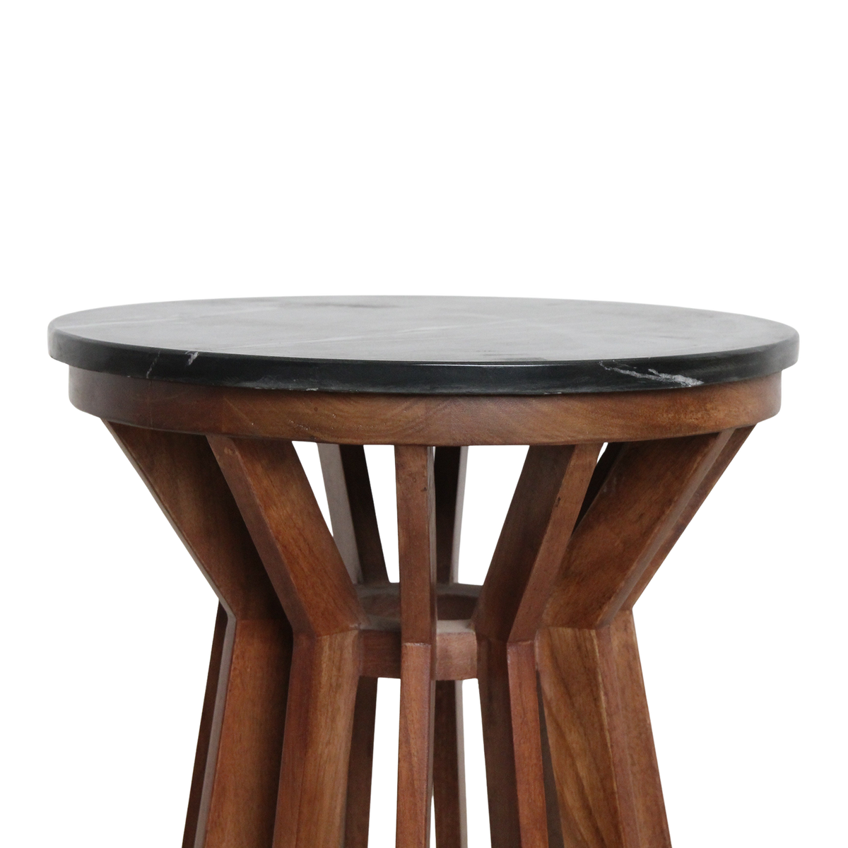 Sidebord Sabah sort marmor Ø40x50 cm – Raw Materials