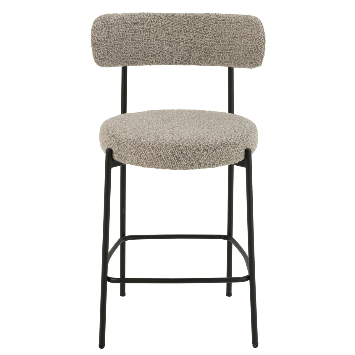 Barstol Boucle Krydsfiner/Polyester Grå/Sort J-Line