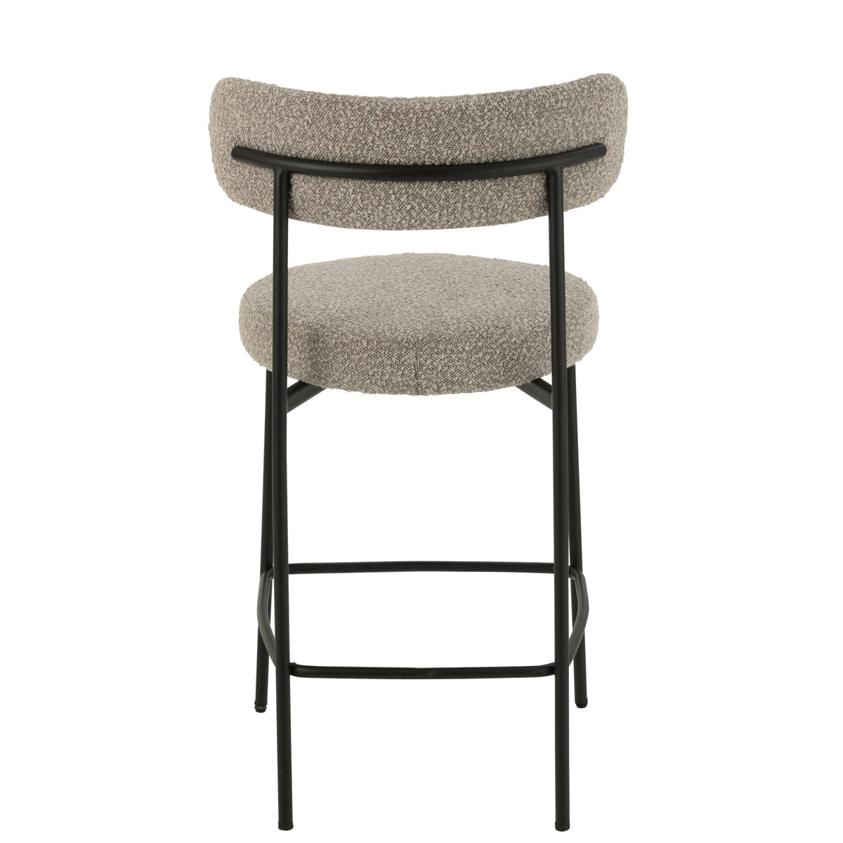 Barstol Boucle Krydsfiner/Polyester Grå/Sort J-Line