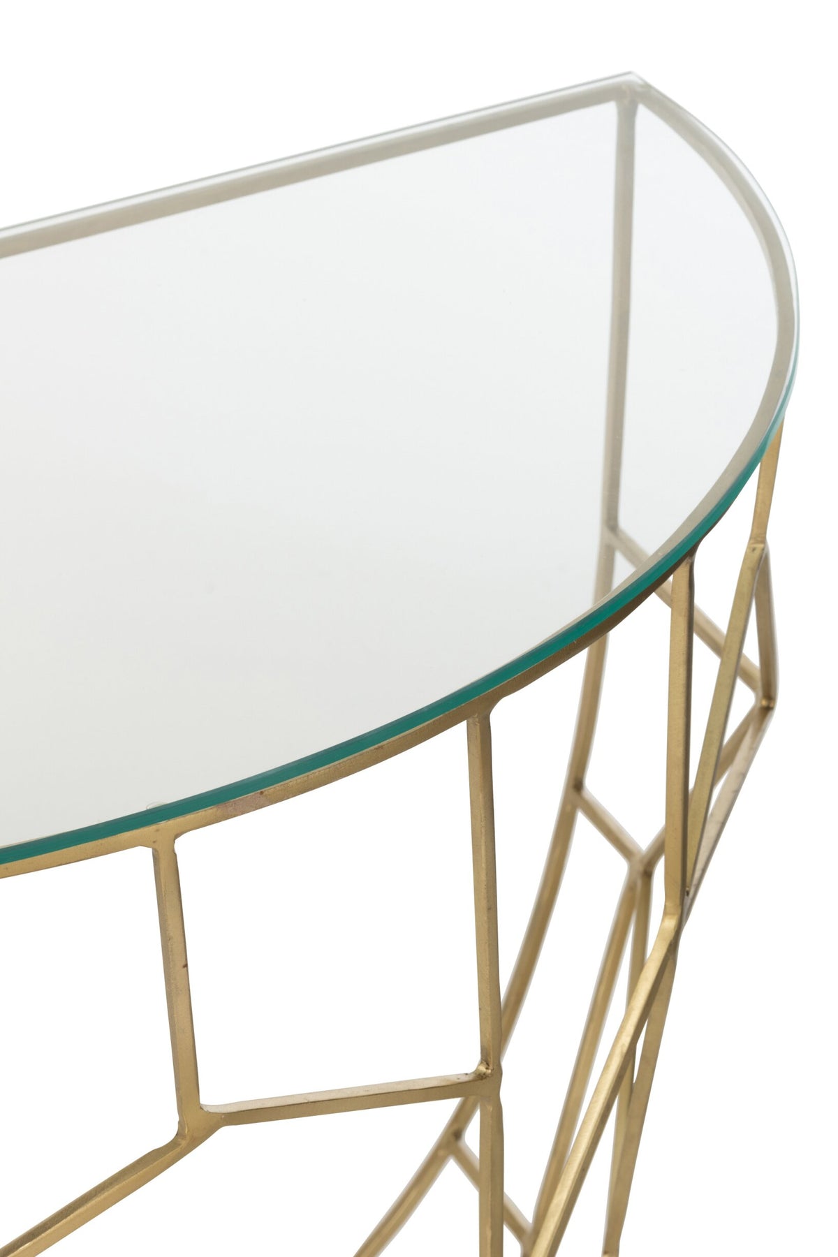 Moza konsolbord i metal/glas, guld, J-Line
