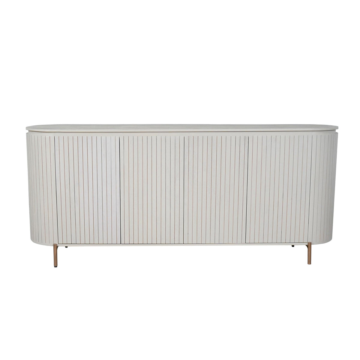 Groot dressoir Solana van Starfurn in zandkleurig mangohout van 210 cm breed