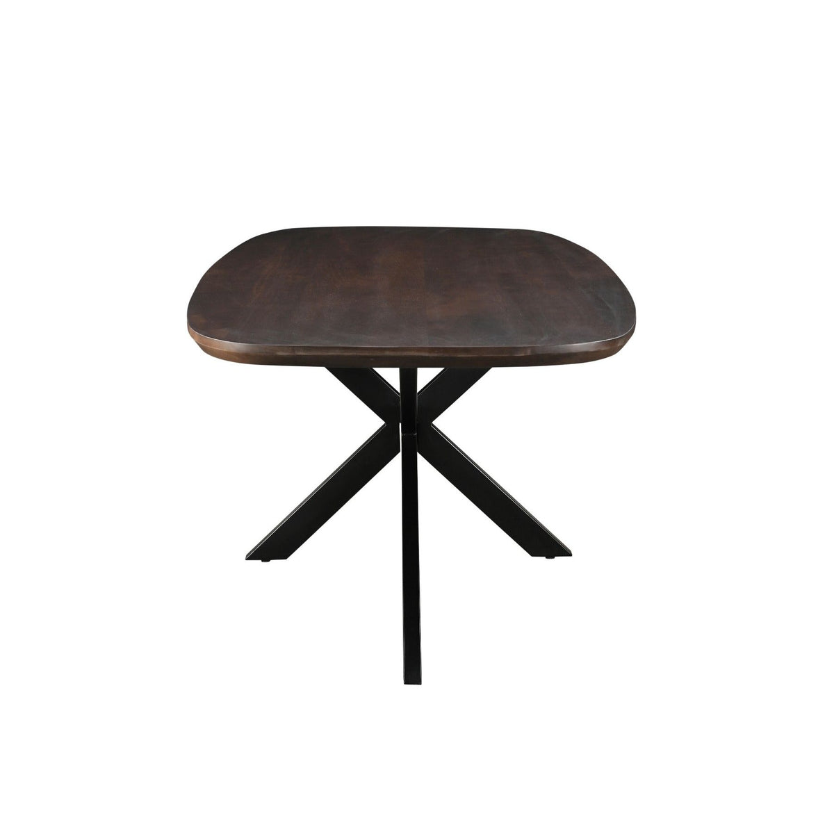 Eettafel Jesper Chestnut 230cm van de kopse kant gezien