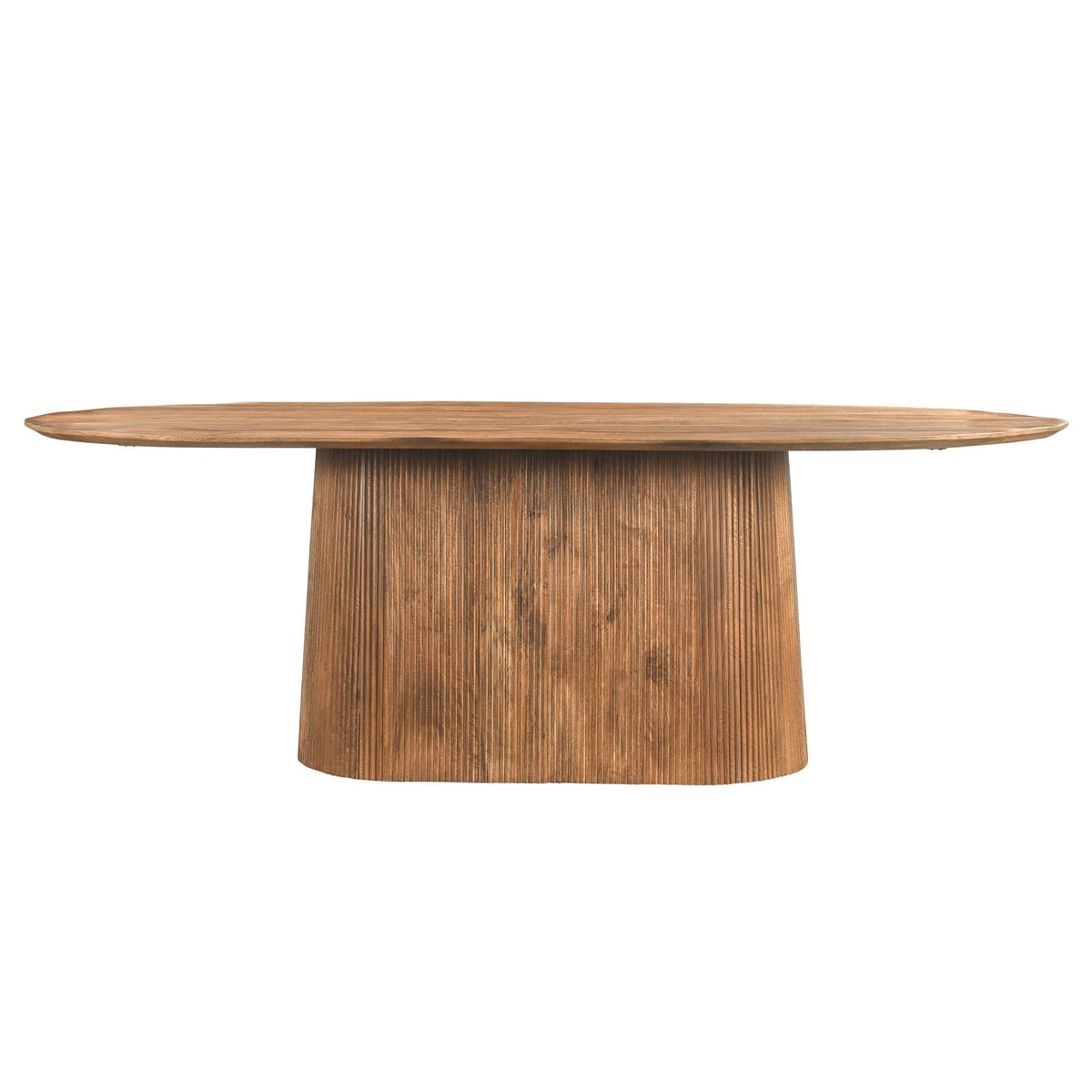 Ovale eettafel Salvator van Livingfurn in mangohout Pecan, 230 bij 110 cm