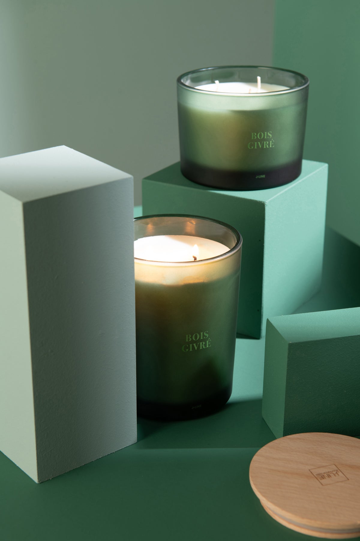 Geurkaars Accords Essentiels Bois Givré 52 Uur - Geurkaars - J-Line - livinglovely.nl