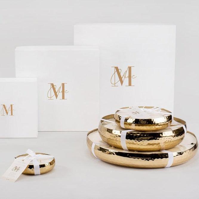 Geurkaars M-Chic Metaal Goud XL-35h - Geurkaars - J-Line - livinglovely.nl