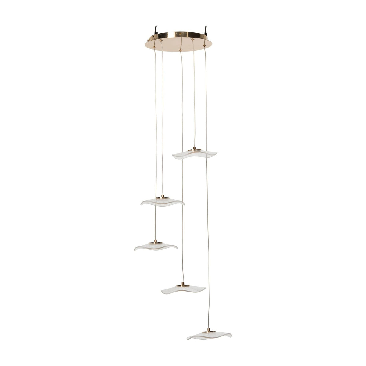 Pendellampe Blomst Akryl Guld Large J-Line