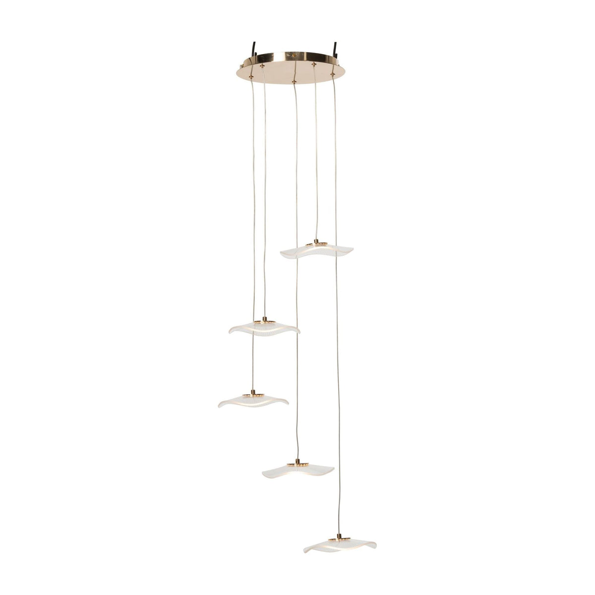 Pendellampe Blomst Akryl Guld Large J-Line