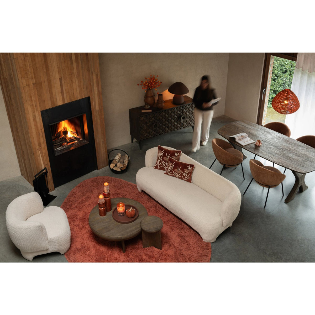 J-Line Hvid 2/3-personers sofa J-Line