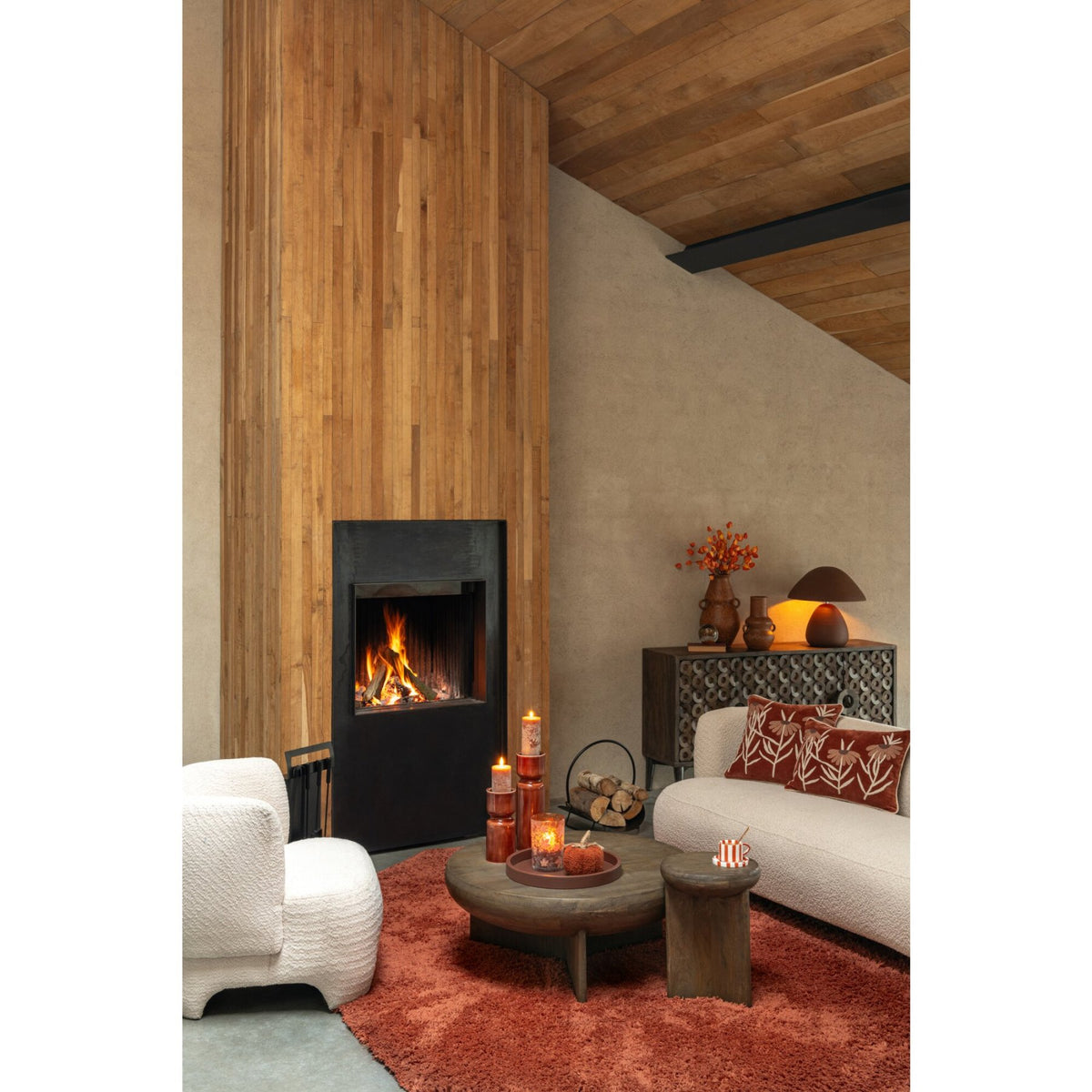 J-Line Hvid 2/3-personers sofa J-Line