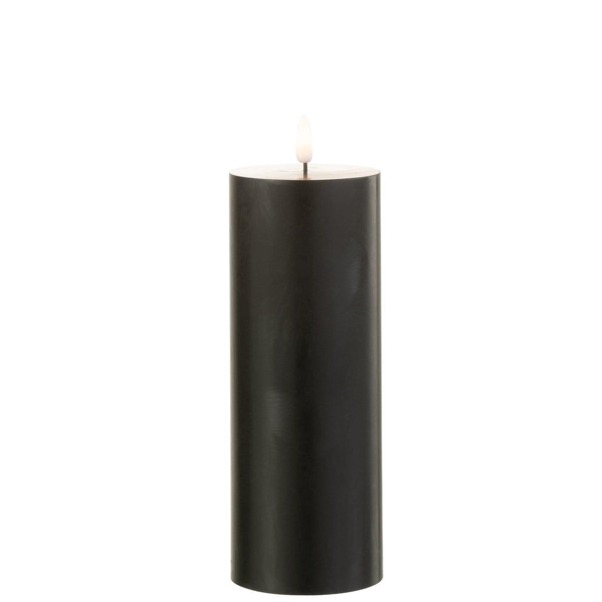 Kaars Led Zwart Large - LED Kaars - J-Line - livinglovely.nl