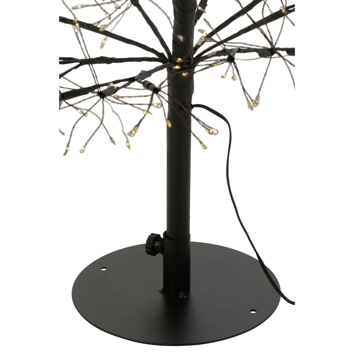 Kerstboom Led Warm Witte Lichten Ijzer Zwart Medium H120cm van J-Line, in een feestelijk gestylede setting