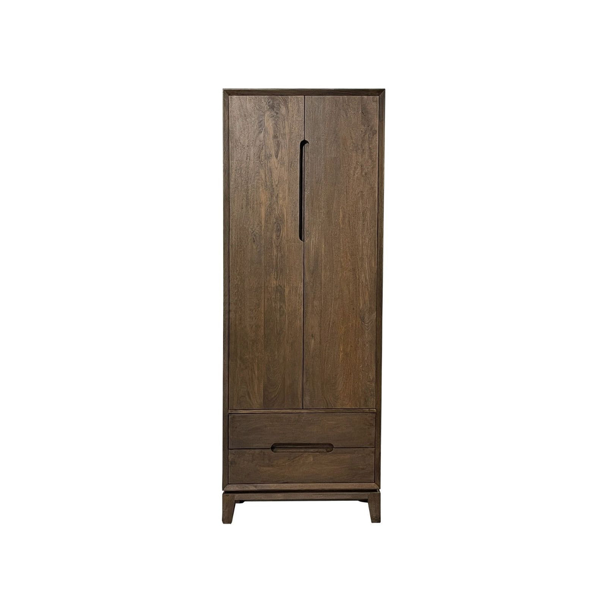 Opbergkast Cortez van Livingfurn in mangohout Malta, 200 cm hoog en 75 cm breed