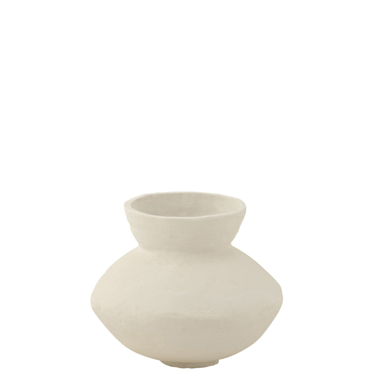 Potkrave i hvid papmaché, L45 × B45 × H45 cm