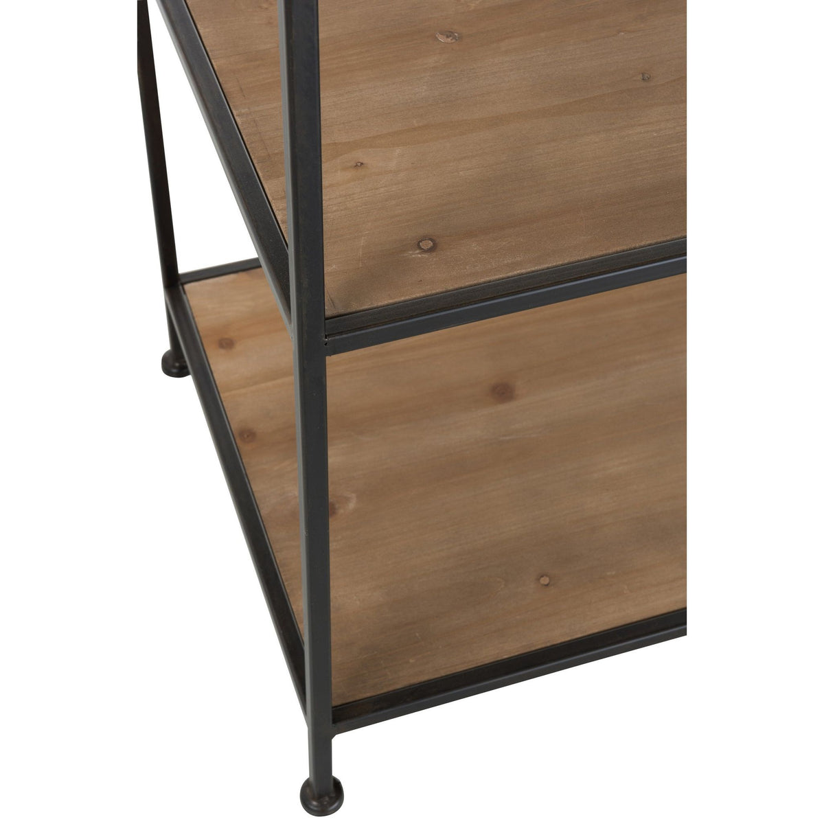 Rek tekstil metal/træ sort J-Line