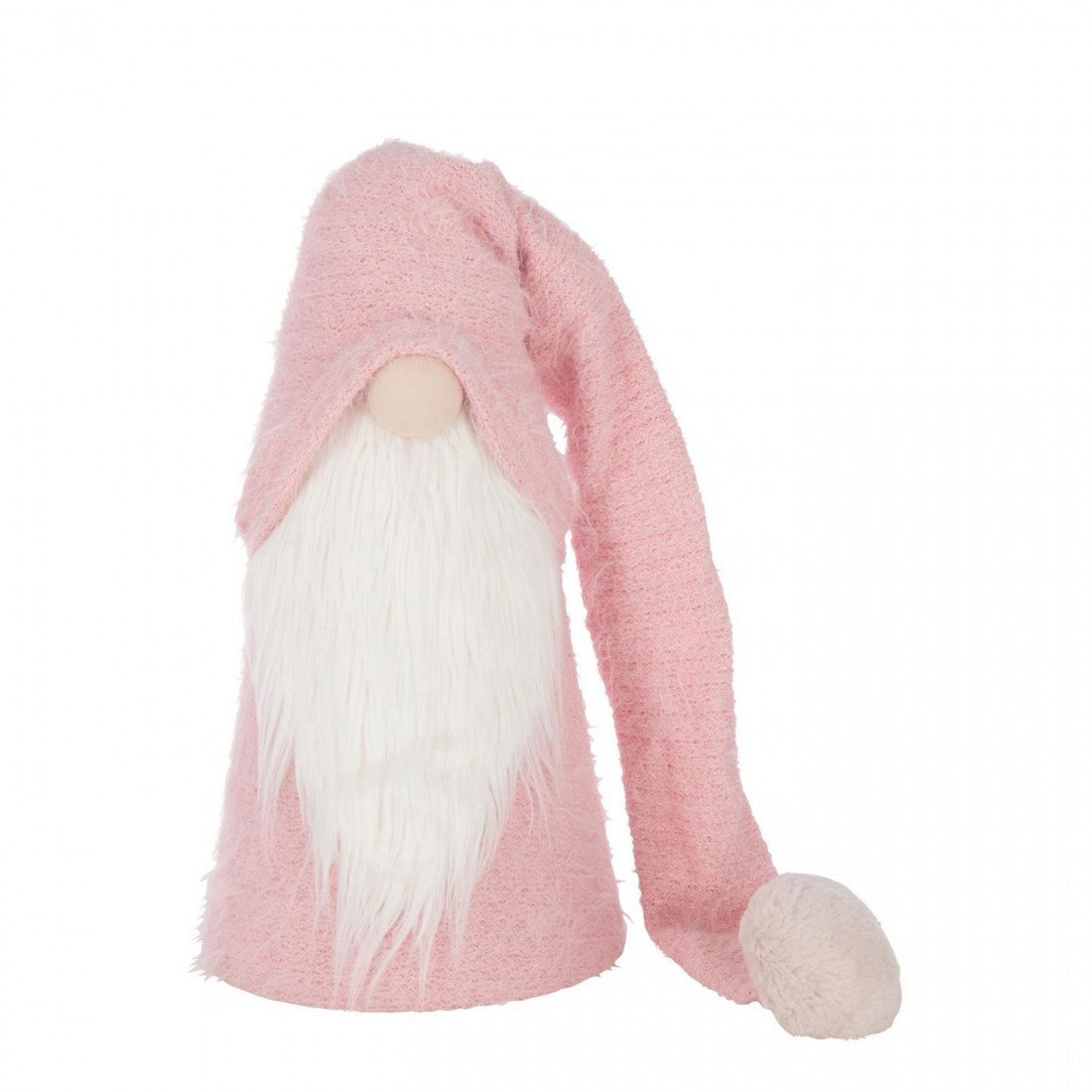 Julemand vinter polyester lyserød/hvid stor J-Line