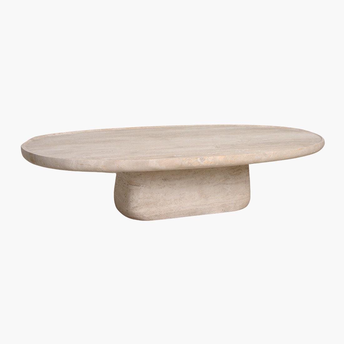 Travertin sofabord oval Raw Materials
