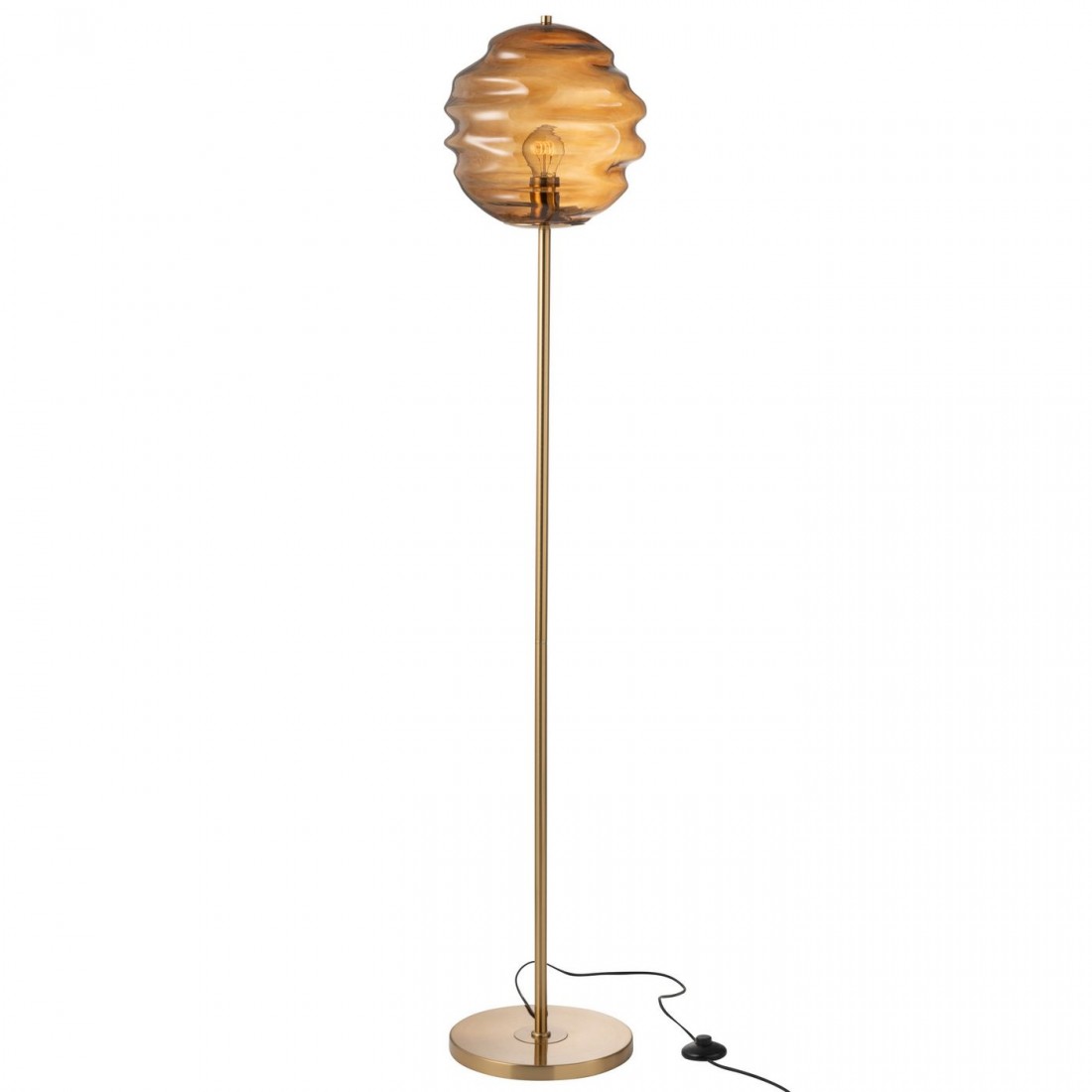 Vloerlamp Glas Bruin H156cm J-Line