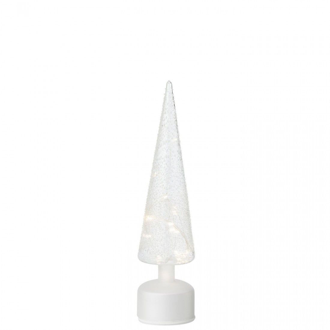 J-Line LED-glasdekorationer med roterende funktion, hvide og transparente, sæt med 2
