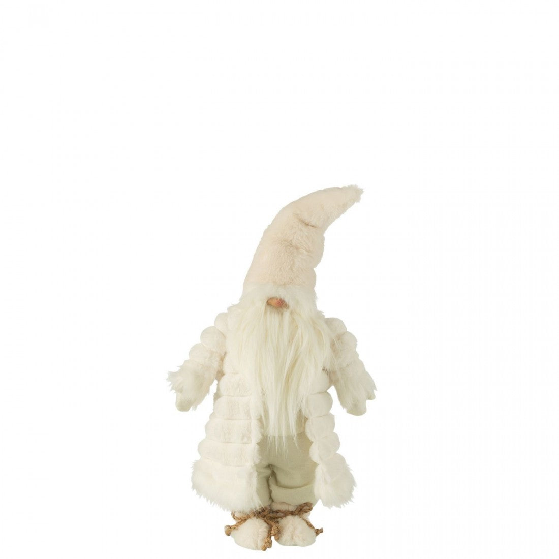 Nissequiltet jakke i tekstil, creme/brun, small J-Line