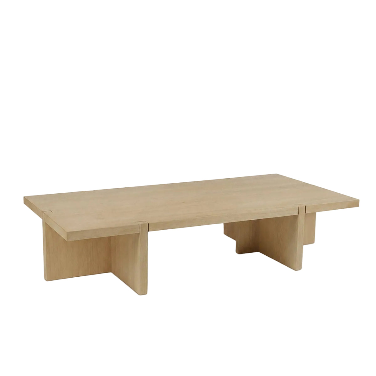 Salontafel Asa Eikenhout Gezeept Naturel van Pomax, productfoto in naturel gezeept met de volledige vorm in beeld