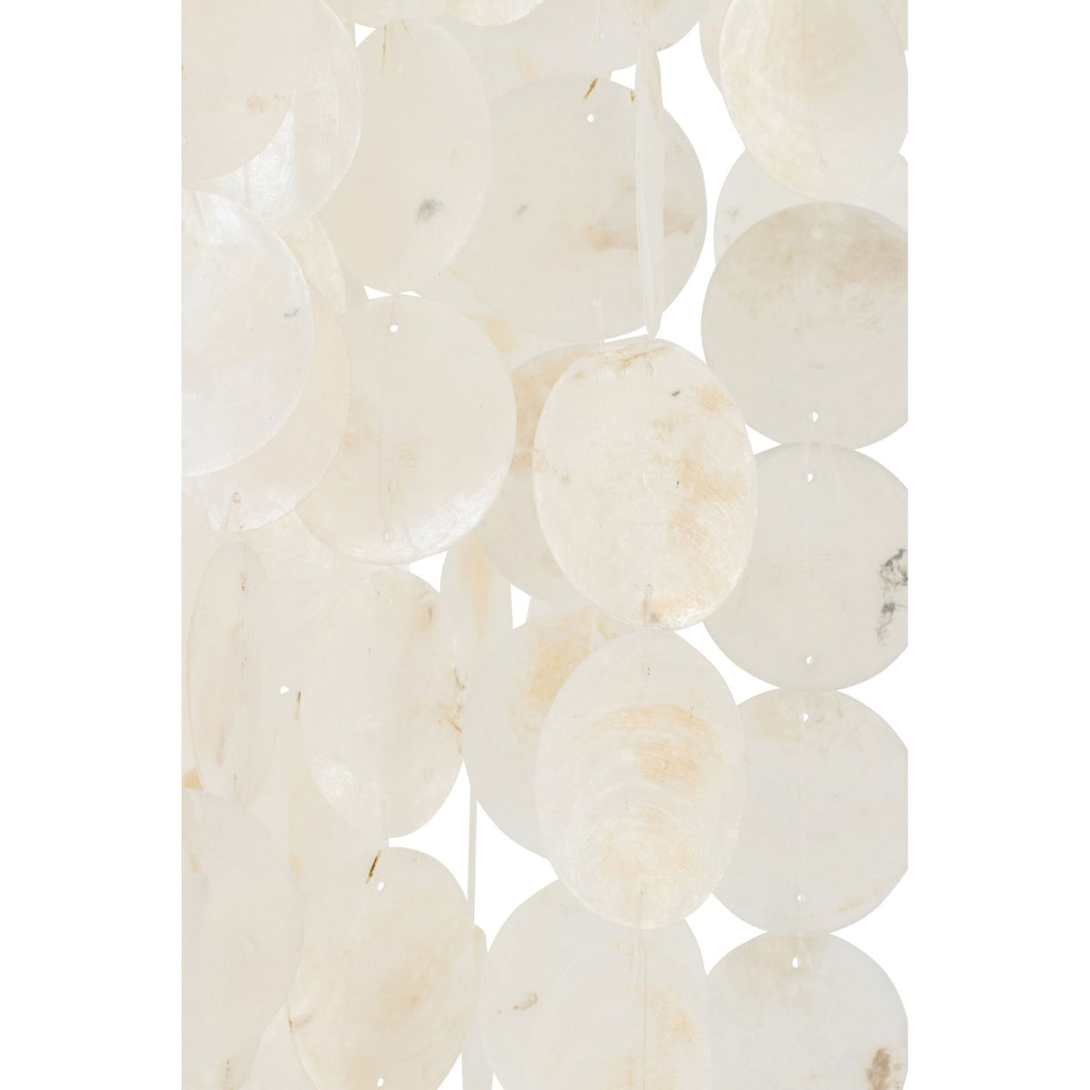 Muslingeskærm Capiz Hvid Large Ø80 cm x H250 cm J-Line