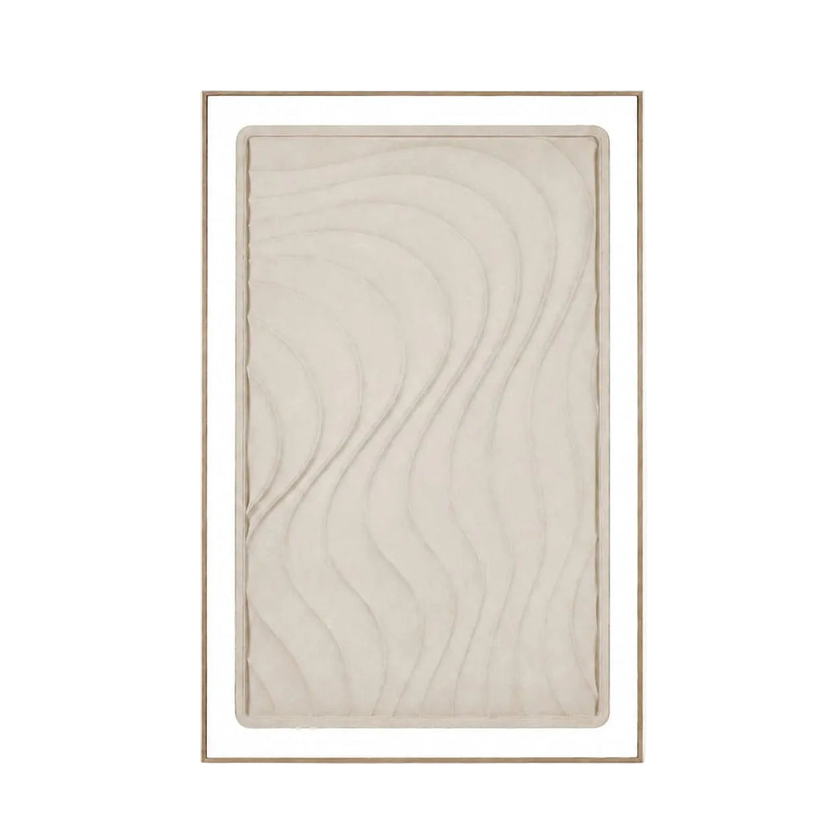 Schilderij La Marée Basse Hout Beige van Pomax, productfoto in beige met de volledige vorm in beeld