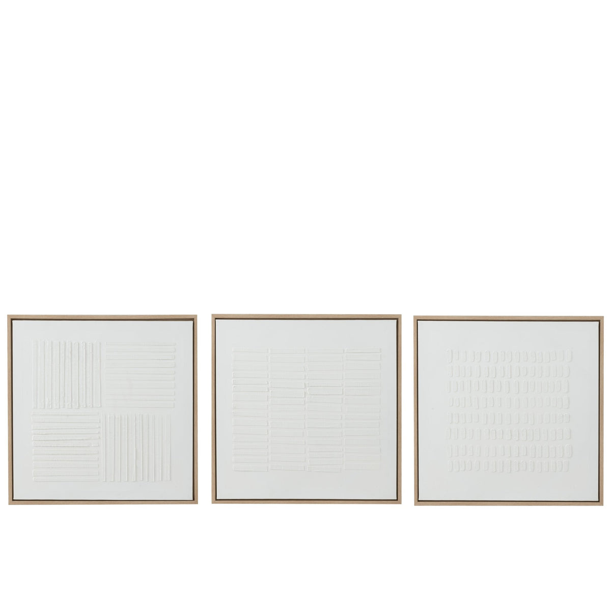 Malerier Lines Canvas Hvid Sæt med 3 J-Line