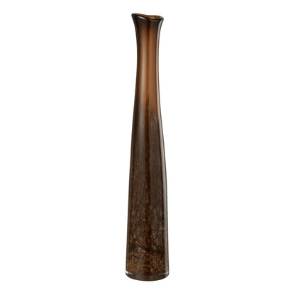 Mørkebrun glasvase cylinder large J-Line