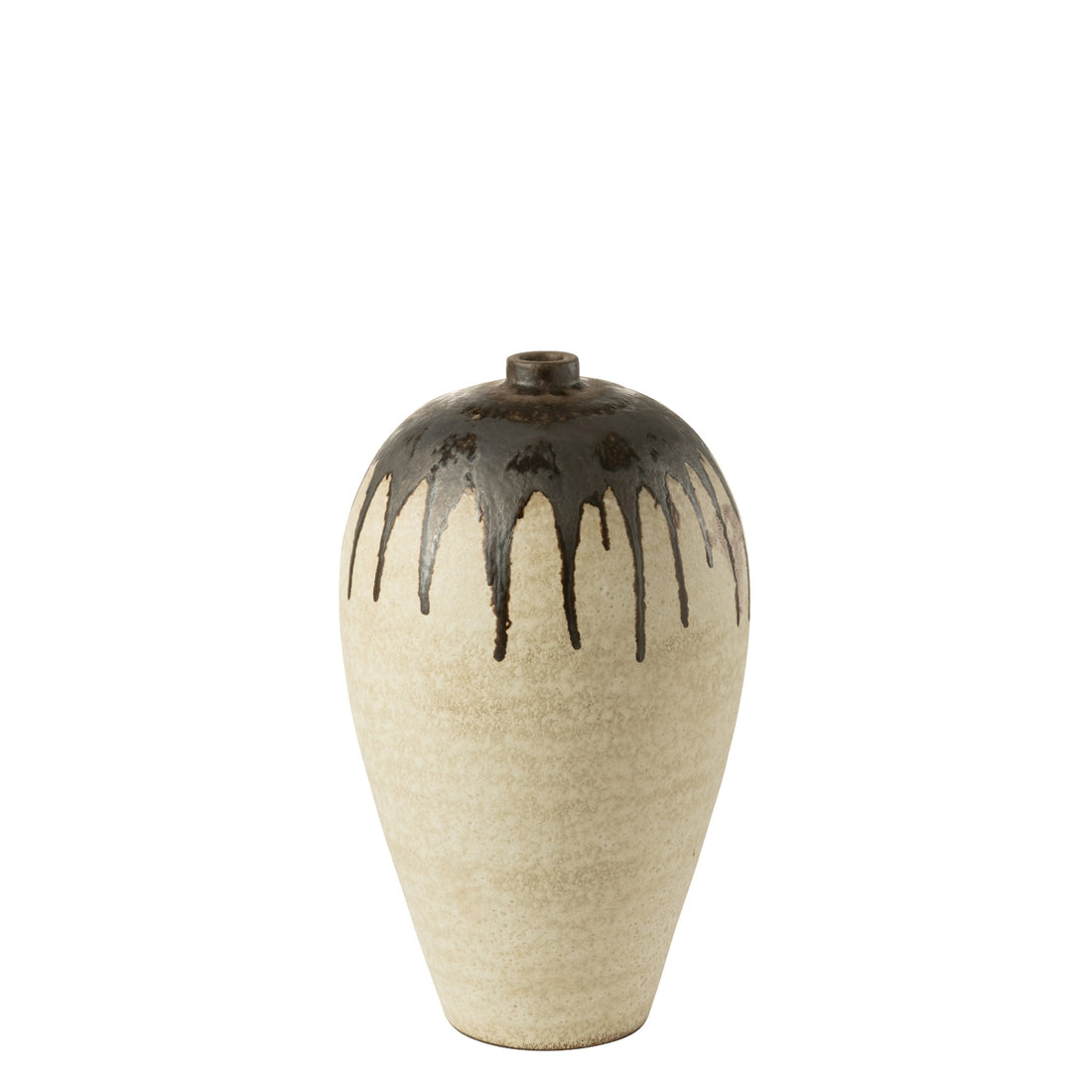 Vase Lombok keramik beige/brun small Ø36xH56 cm J-Line