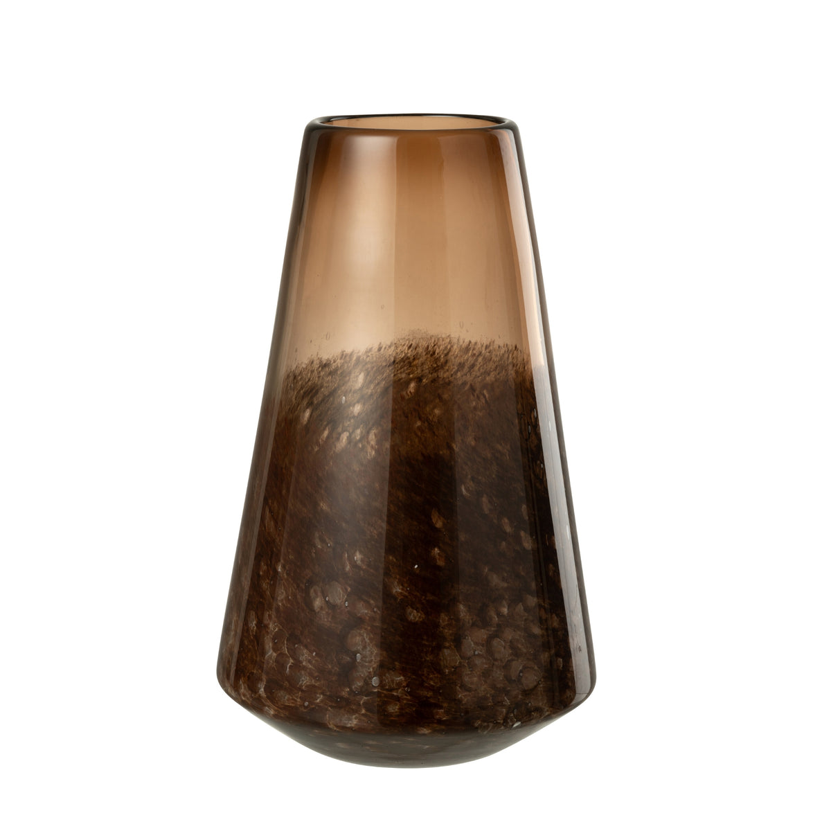 Mørkebrun glasvase Cone Large J-Line