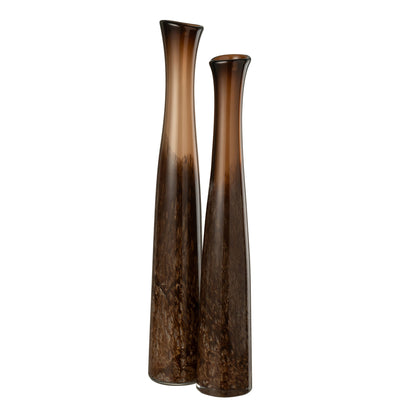 Mørkebrun glasvase cylinder large J-Line