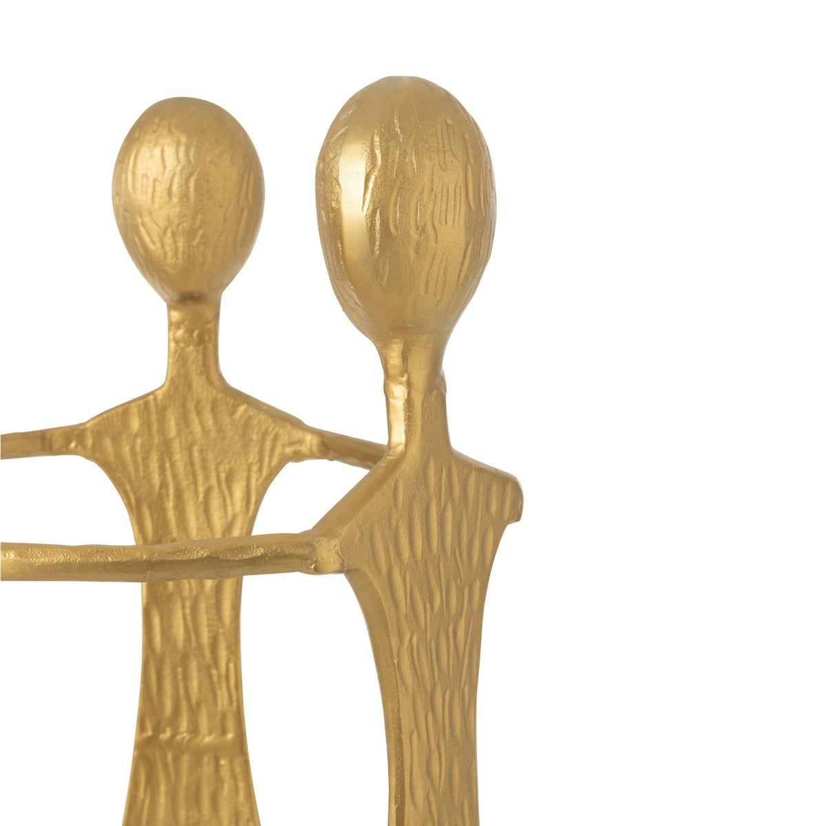 Figur 3 mænd rustfrit stål guld H150 cm J-Line