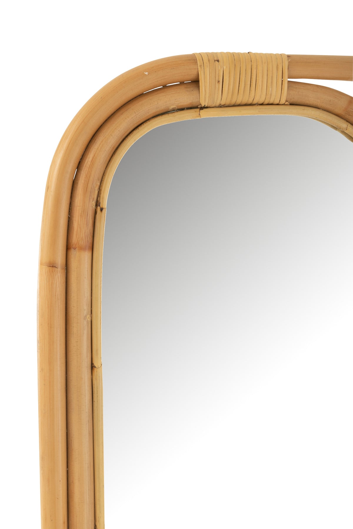 Spiegelstige i naturfarvet rattan, J-Line