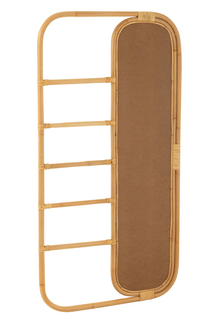 Spiegelstige i naturfarvet rattan, J-Line