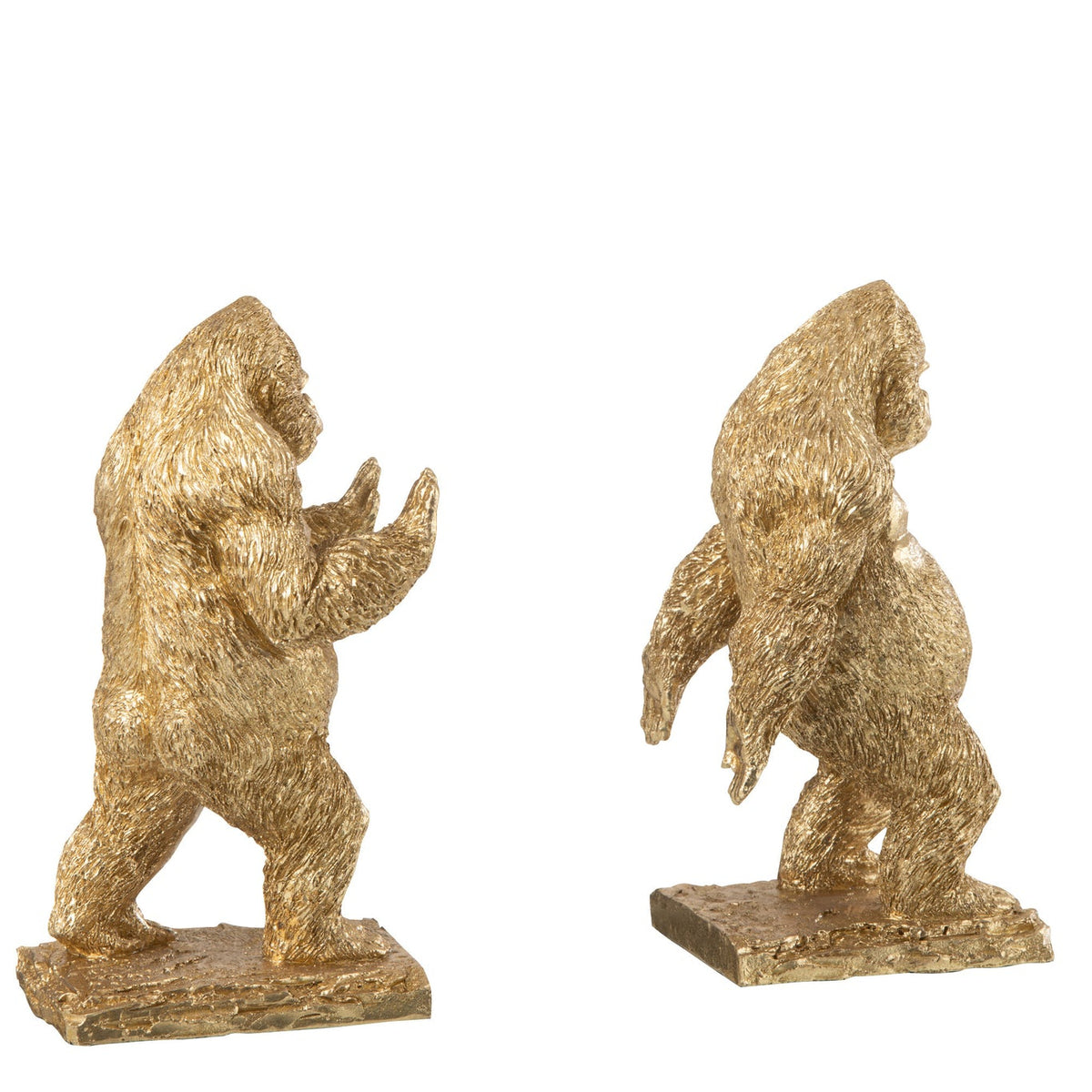 Bogstøtte Gorilla Resin Guld Sæt med 2 J-Line
