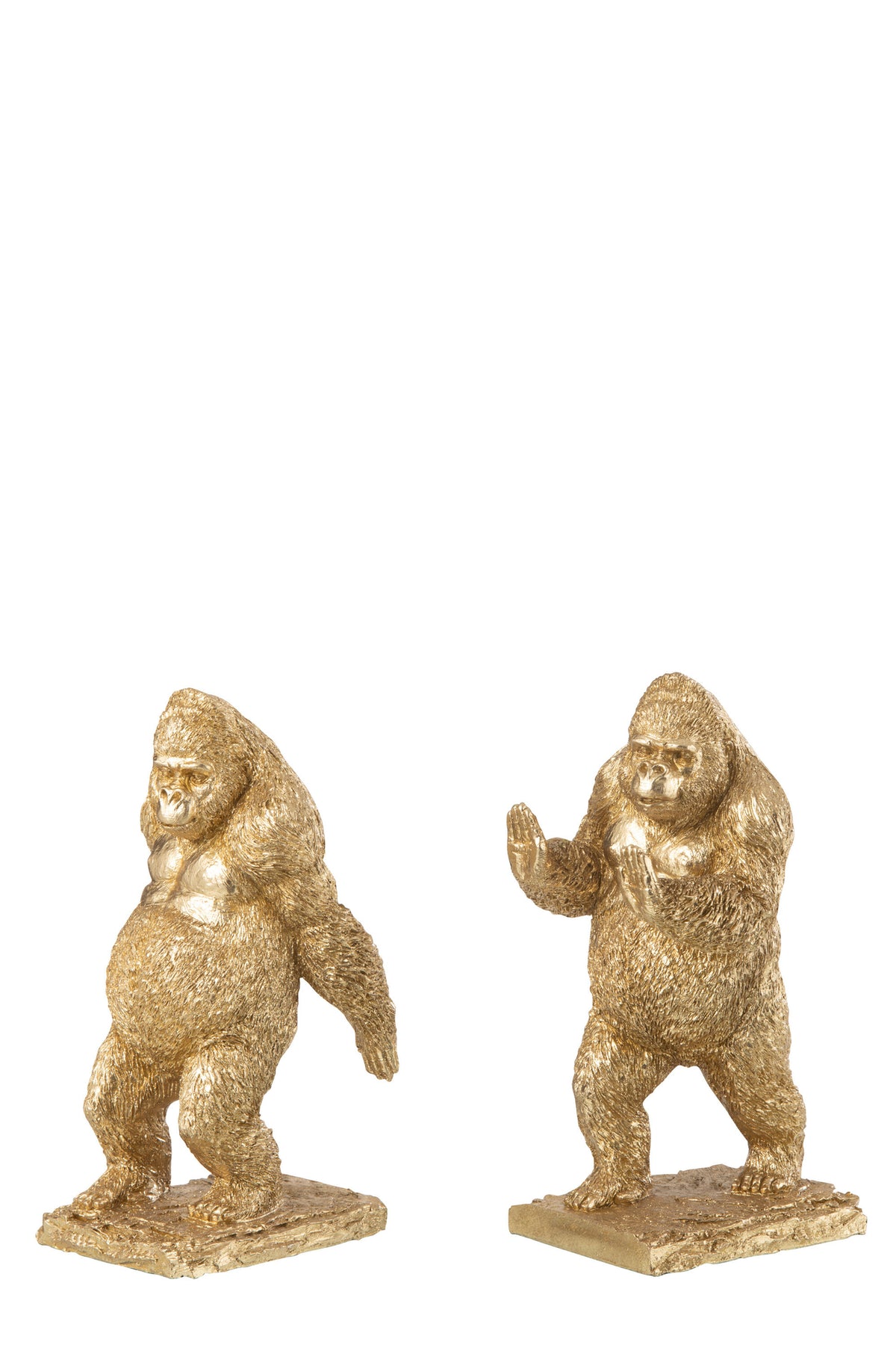 Bogstøtte Gorilla Resin Guld Sæt med 2 J-Line